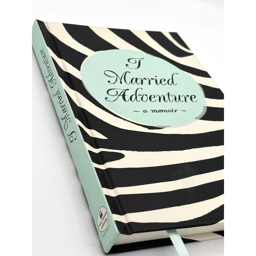 Kate Spade Bridal Notebook Hardcover I Married Adventure Zebra Print Journal New
